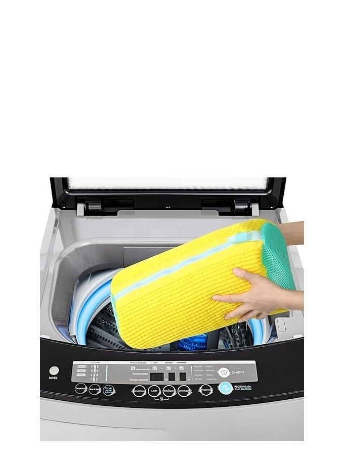 شنطة تنظيف الاحذية من المايكروفايبر - شنطة غسيل كبيرة للغسالة للاحذية الرياضية والاحذية الكاجوال وللاستخدمات المتعددة الاخري شنطة غسيل متينة للغسالة-051 - Image 3